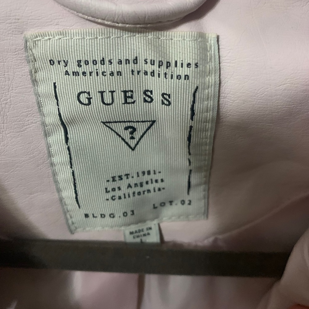 Pink Guess Leather Jacket - Picture 3 of 3